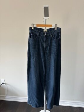 NWOT DL1961 Hepburn Wide-Leg Dark Blue Jeans
